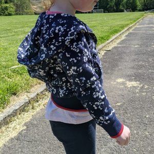 POLO Ralph Lauren KIDS, Floral French Terry Full-Zip Hoodie, Size 3T, Blue